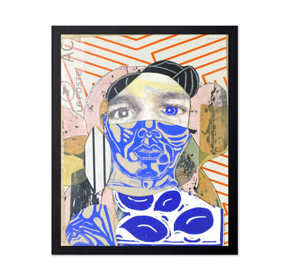 Blue Collage Portrait
