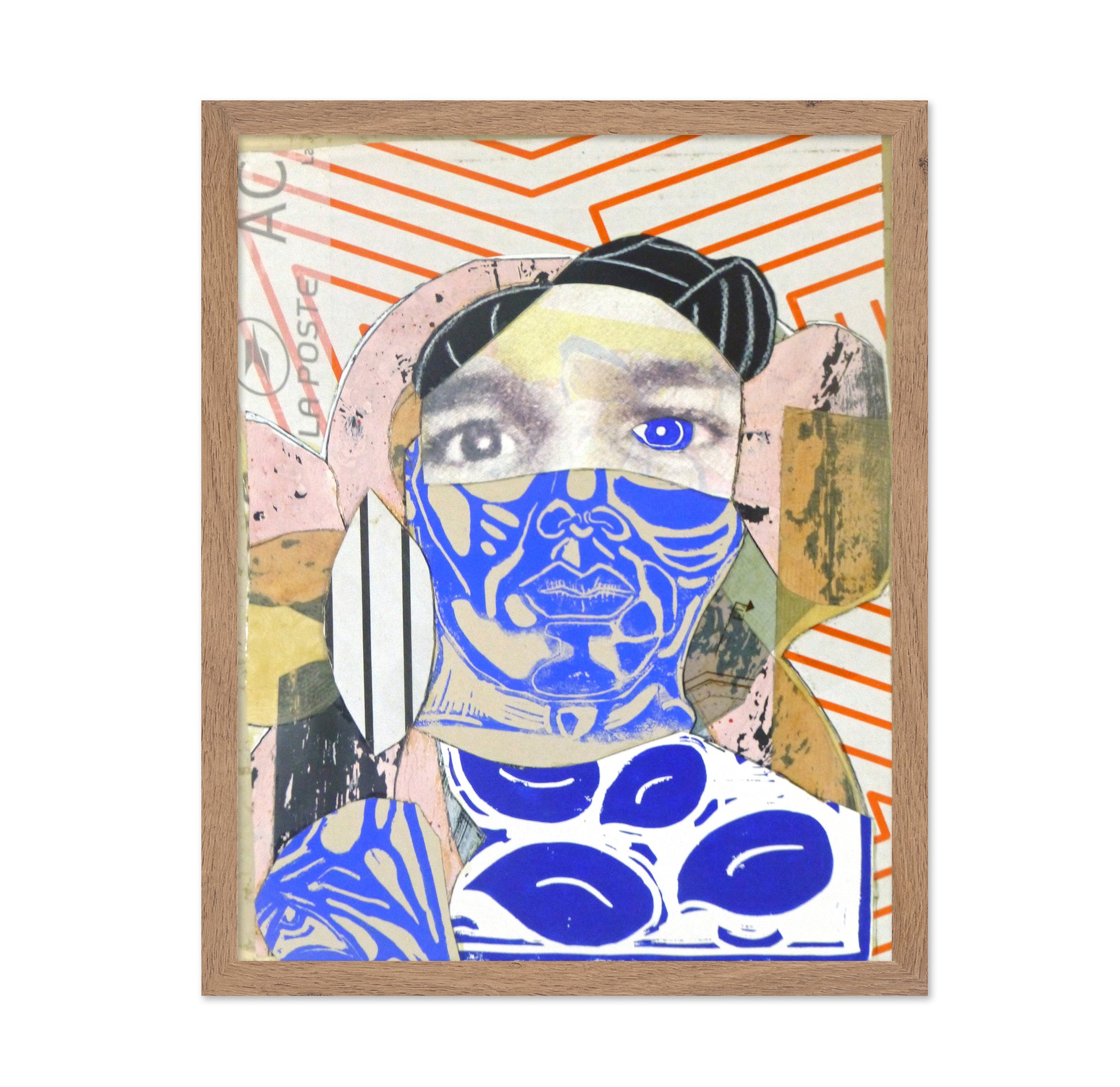 Blue Collage Portrait