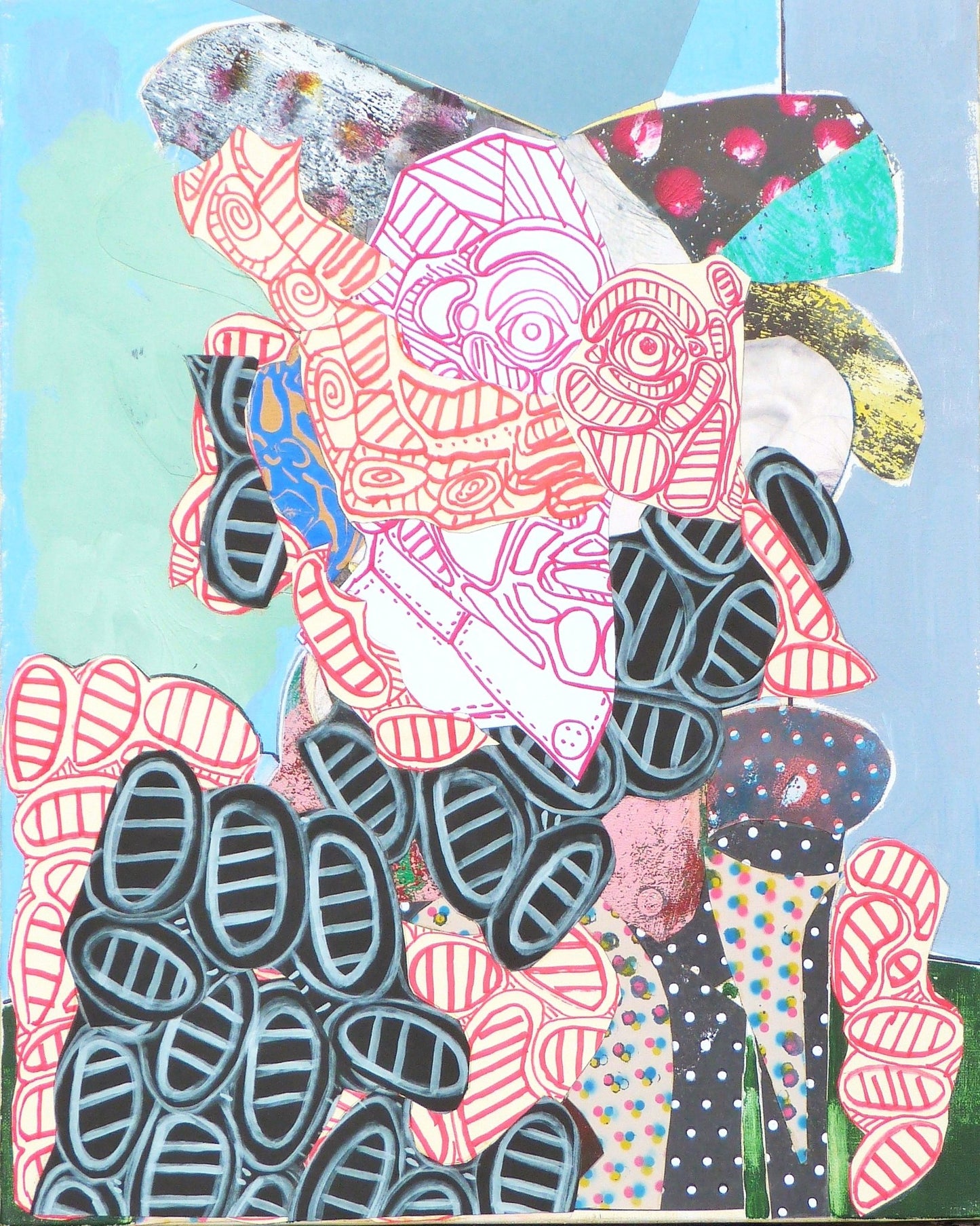Abstract Pink Face Portrait