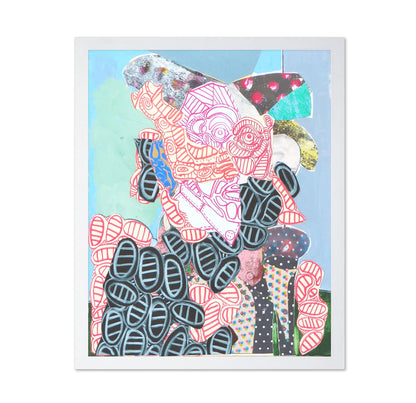 Abstract Pink Face Portrait