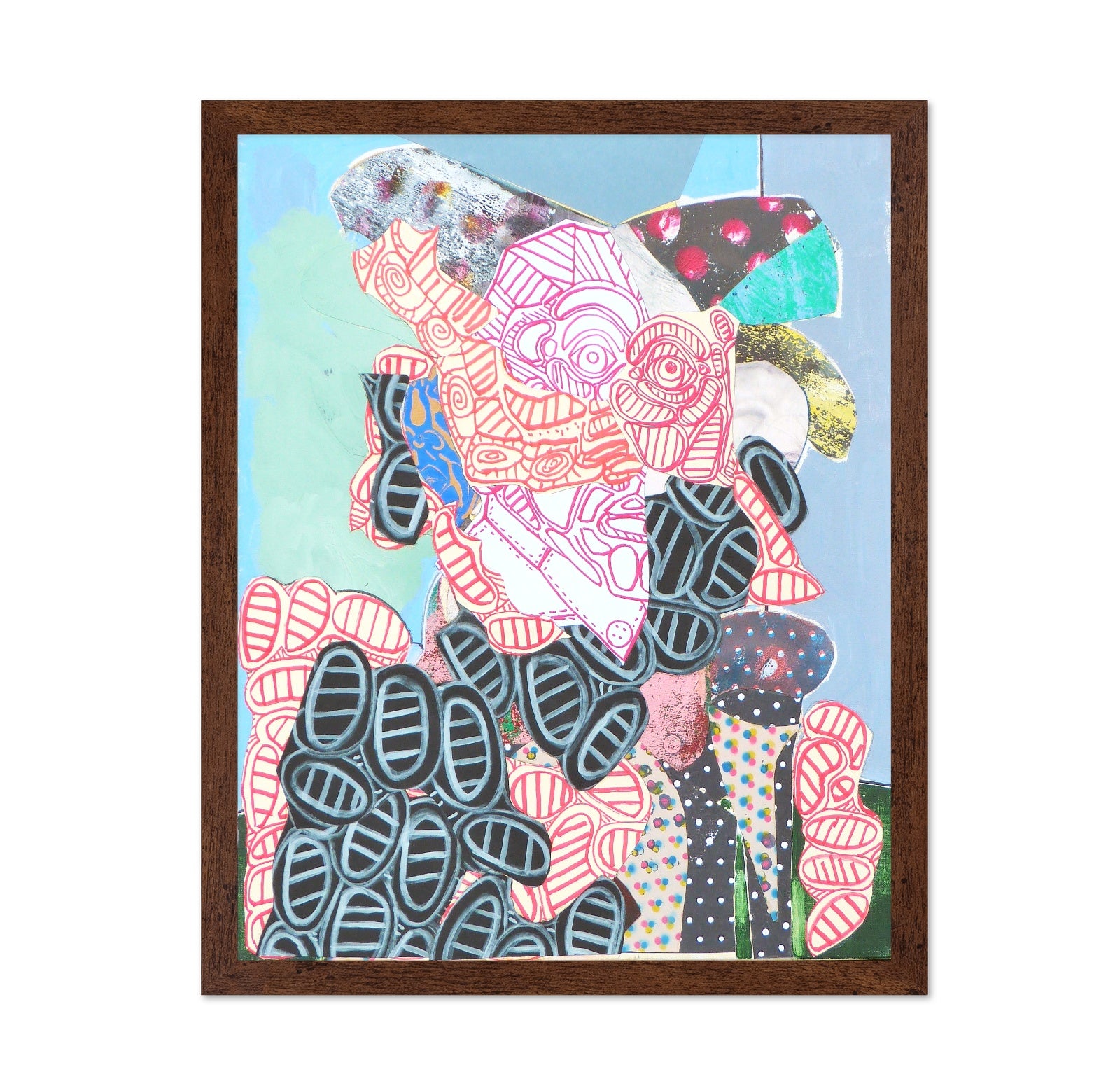 Abstract Pink Face Portrait