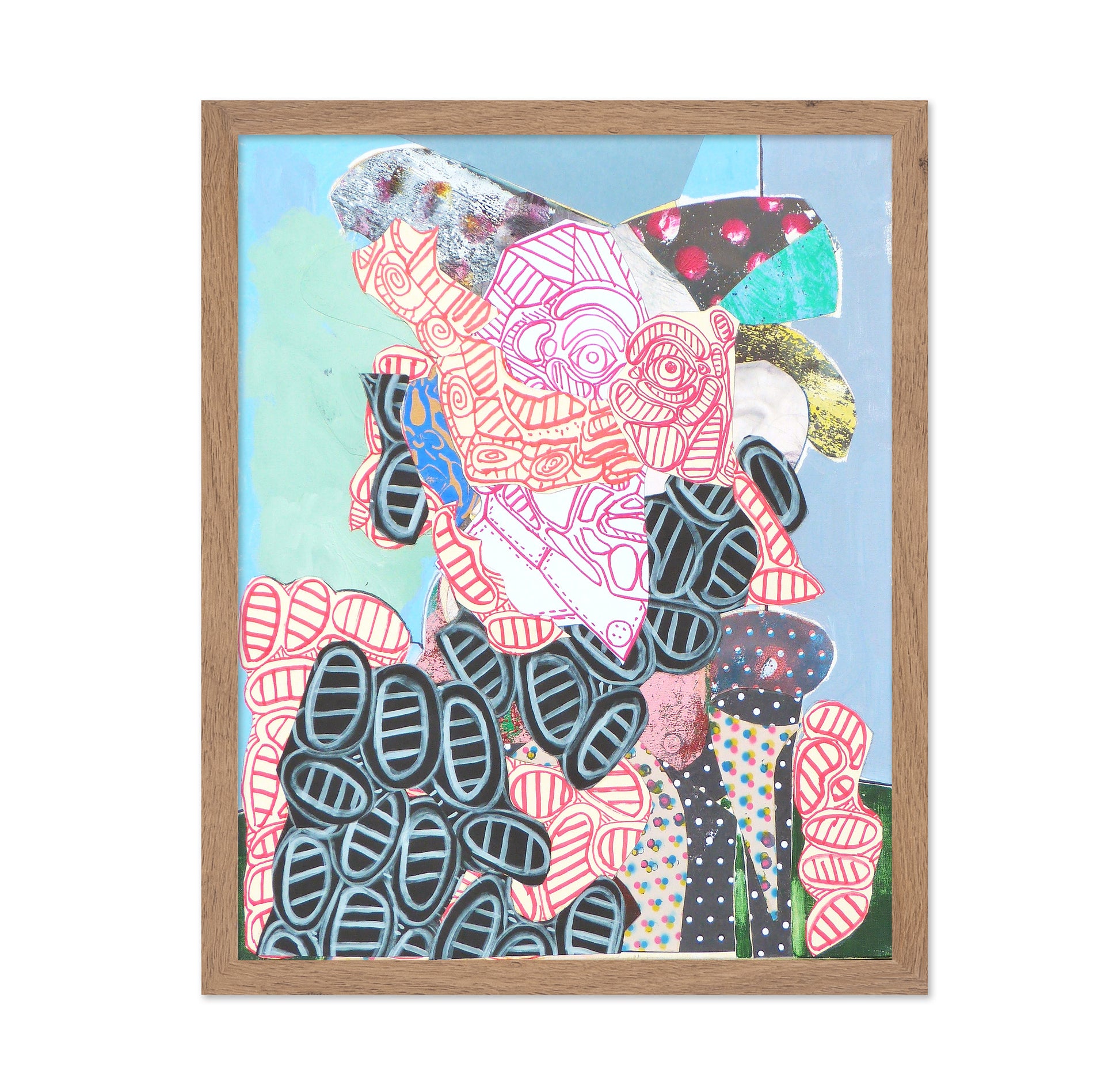 Abstract Pink Face Portrait