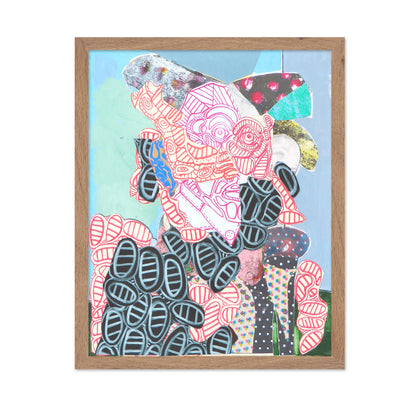 Abstract Pink Face Portrait