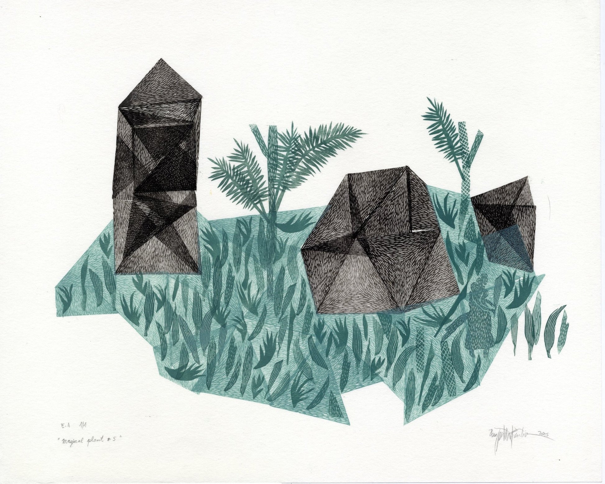 Geometric Botanical Landscape