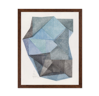 Blue Geometric Stone