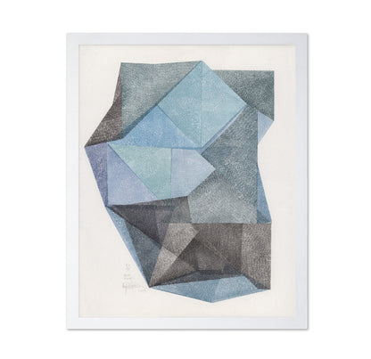 Blue Geometric Stone
