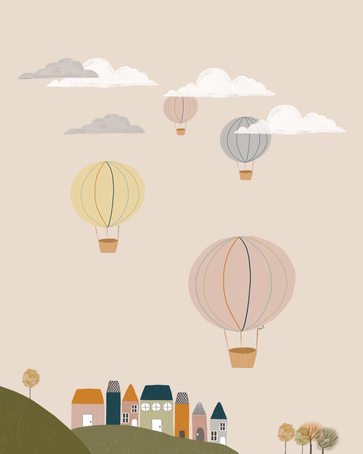 Pastel Balloon Sky