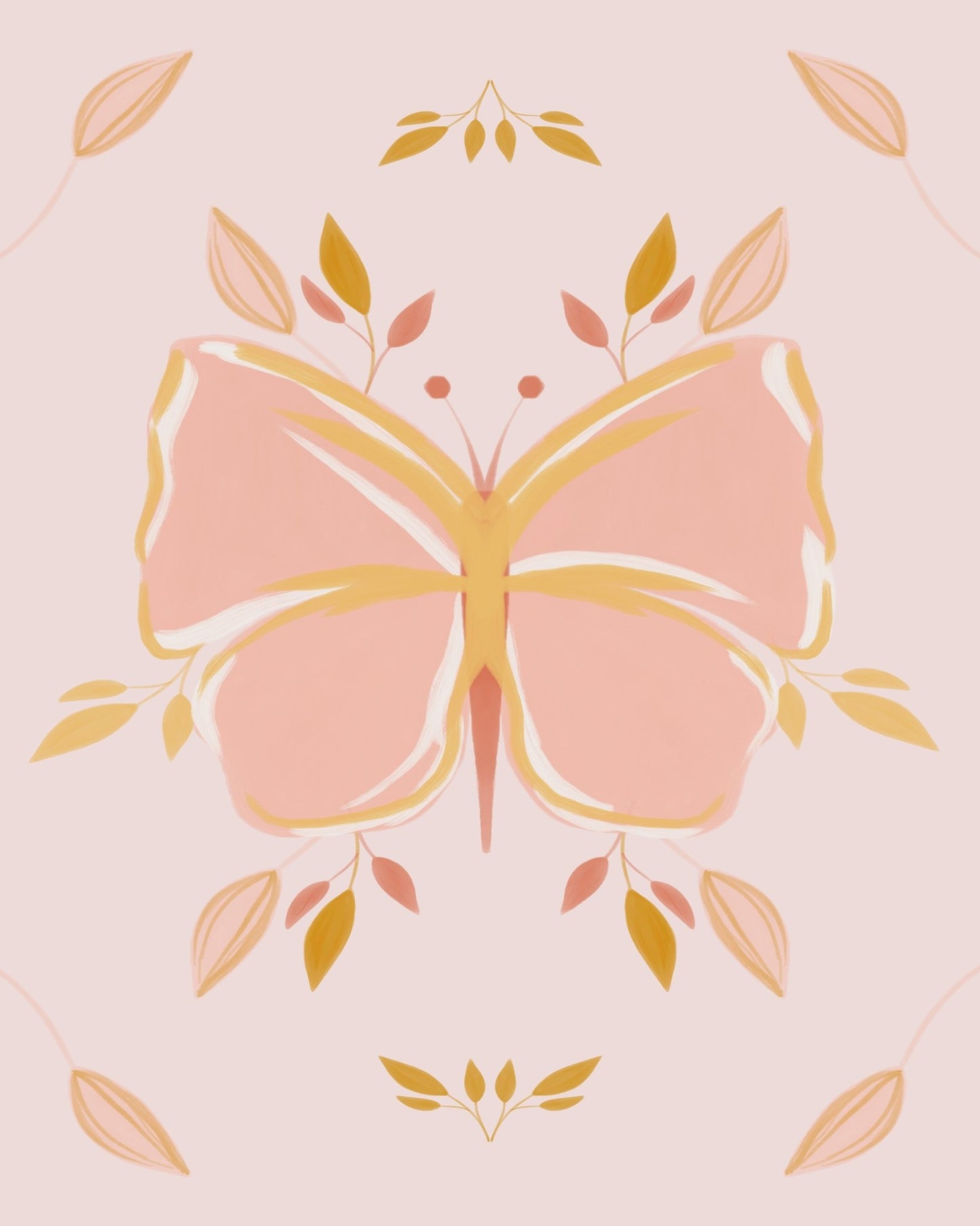 Pastel Butterfly Bloom