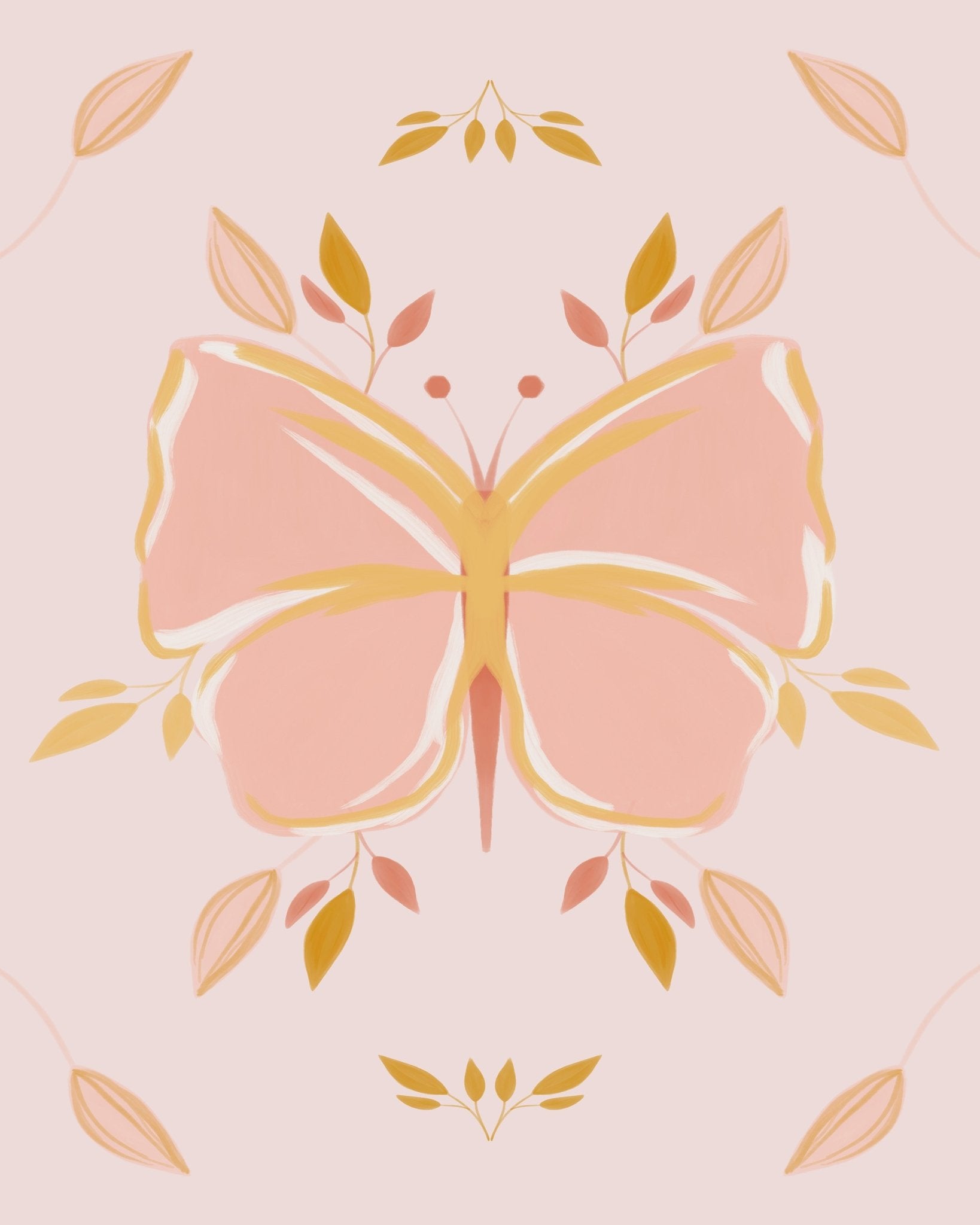 Pastel Butterfly Bloom