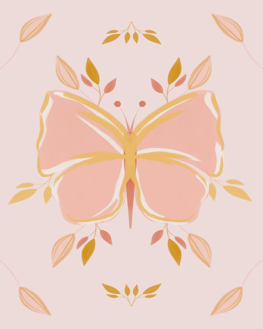 Pastel Butterfly Bloom