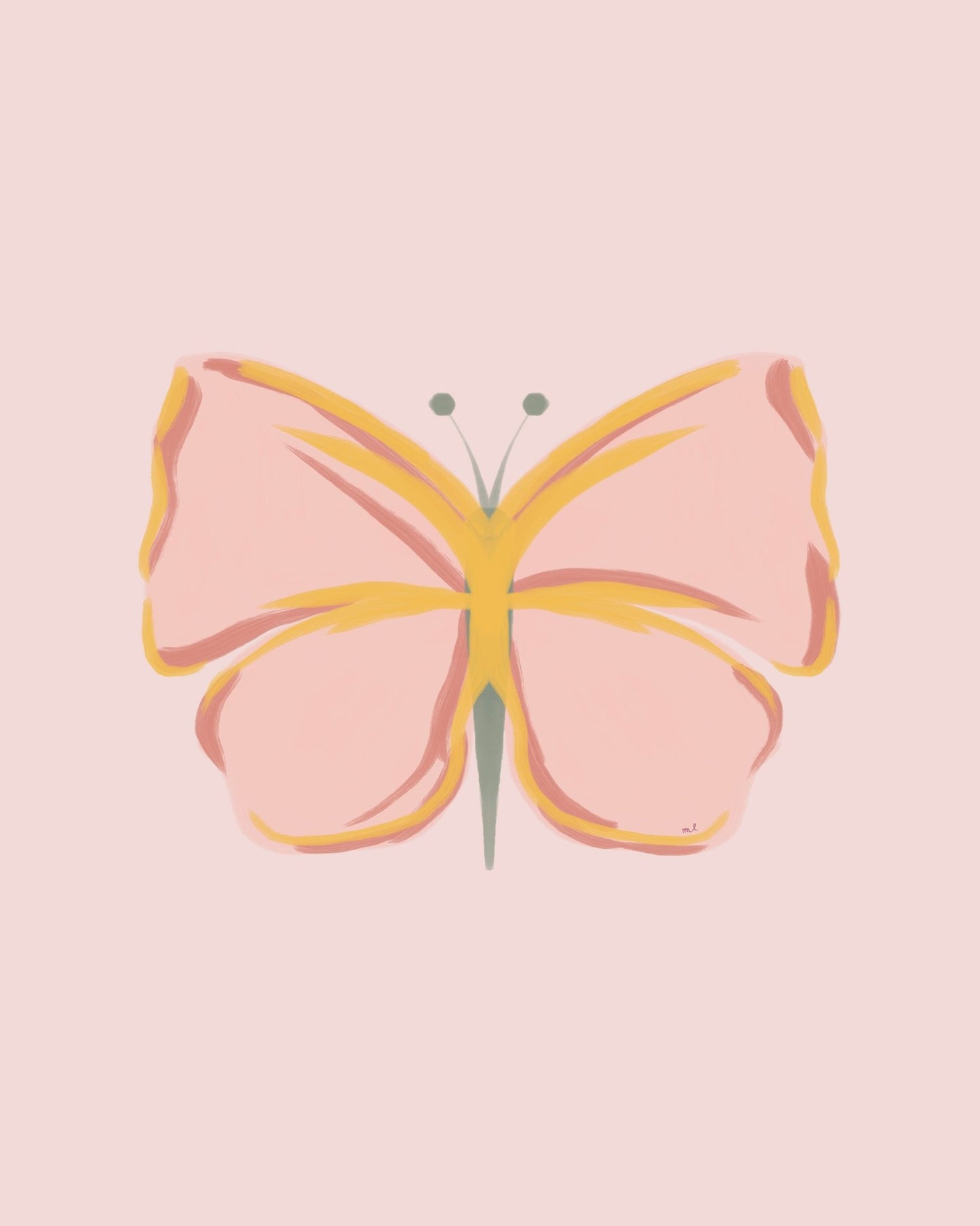 Soft Pink Butterfly