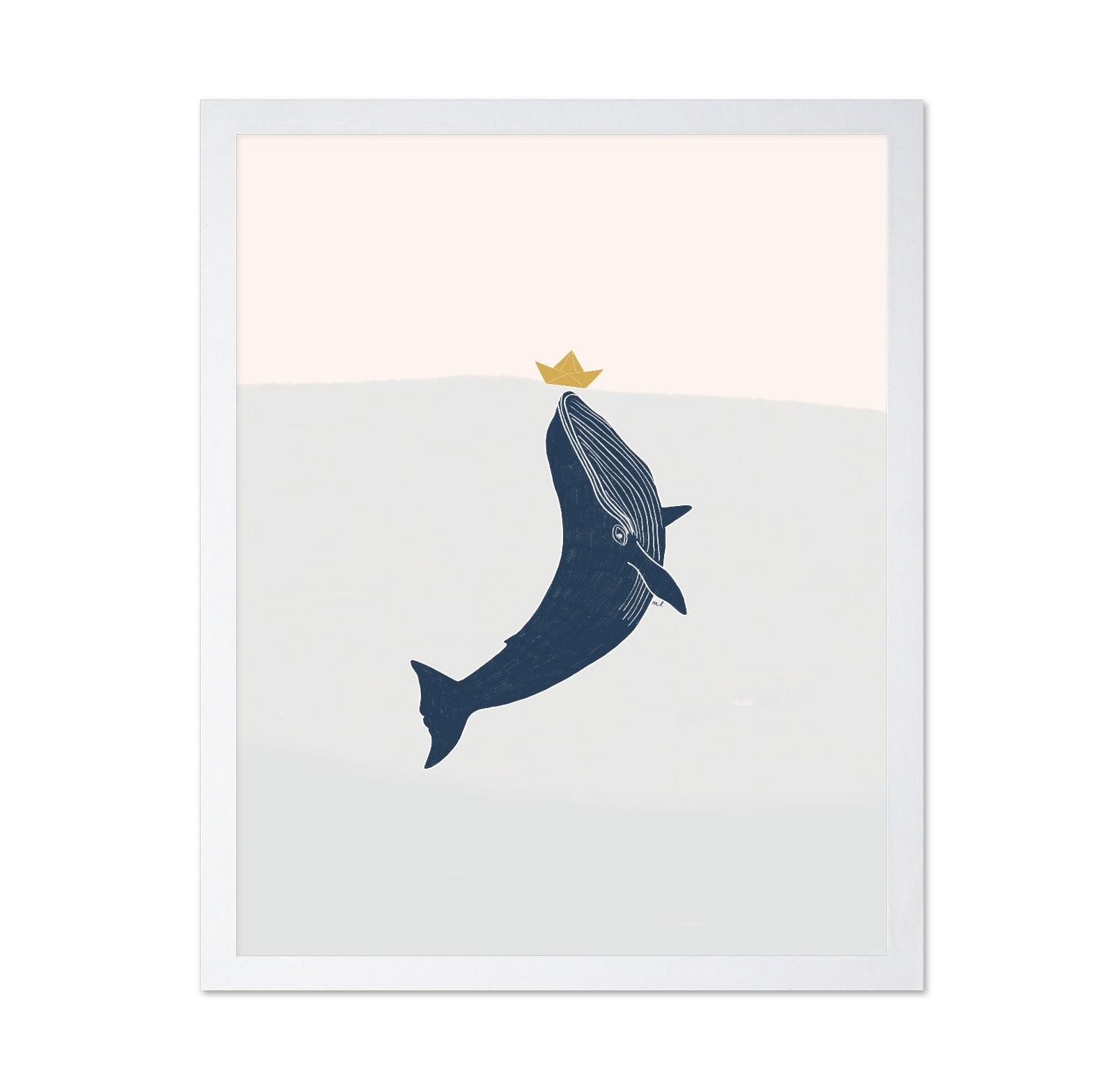 Whale With Paper Boat