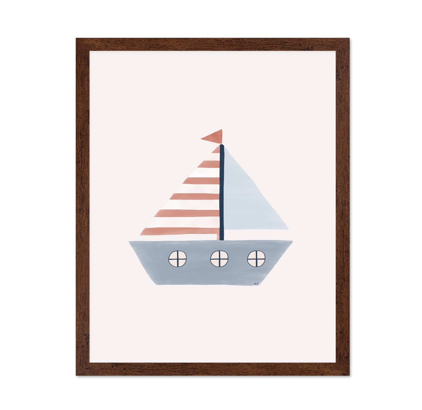 Striped Sail Boat