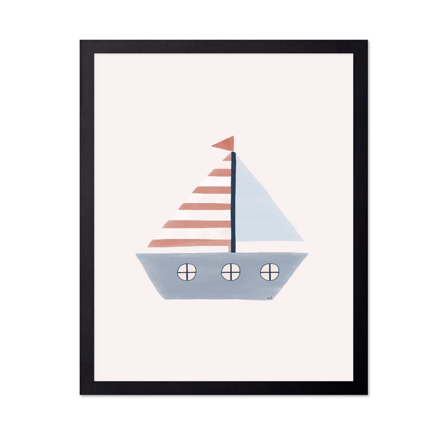 Striped Sail Boat