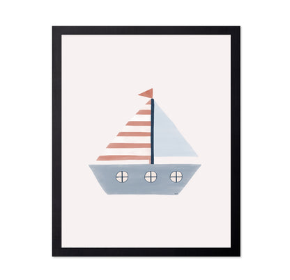 Striped Sail Boat