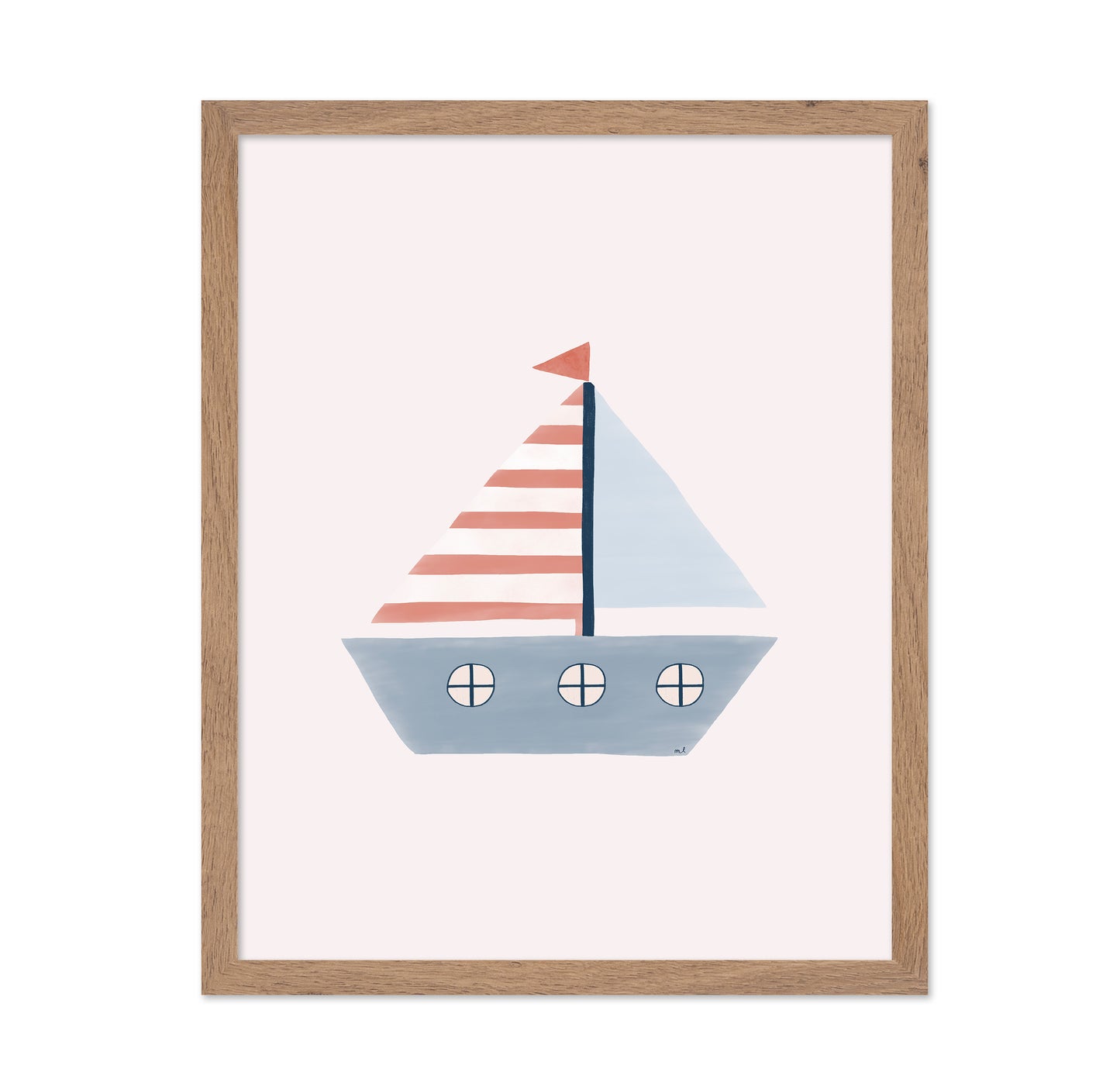 Striped Sail Boat