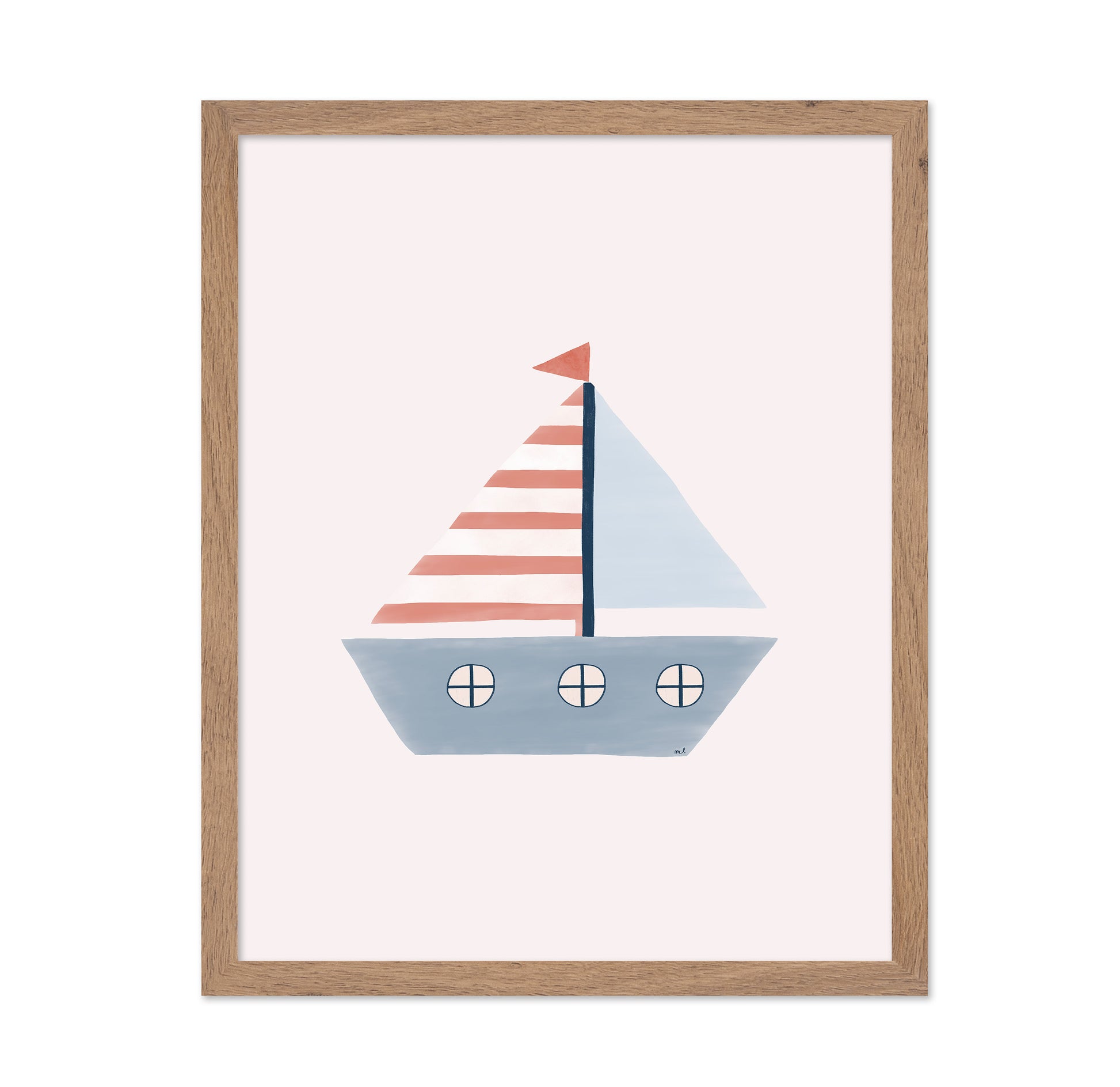 Striped Sail Boat