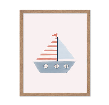 Striped Sail Boat