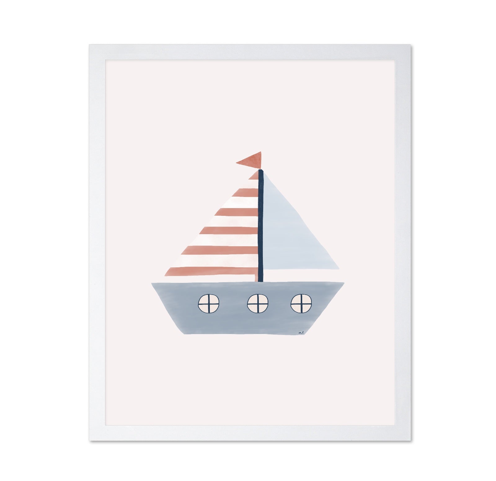 Striped Sail Boat