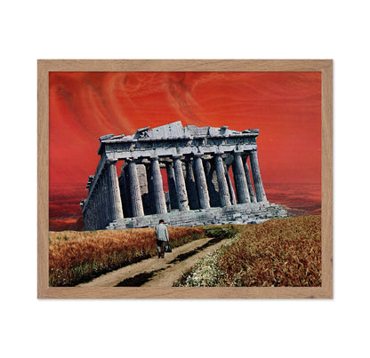 Ancient Temple Red Sky