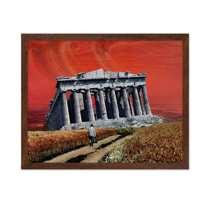 Ancient Temple Red Sky