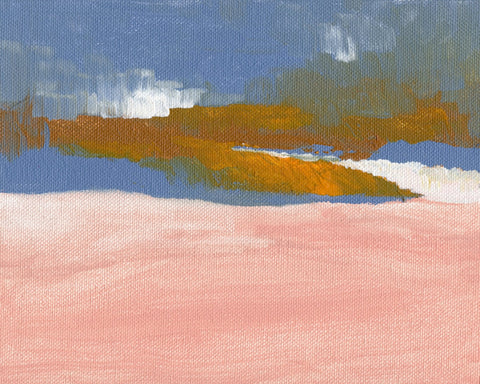 Blush Horizon Abstract No1
