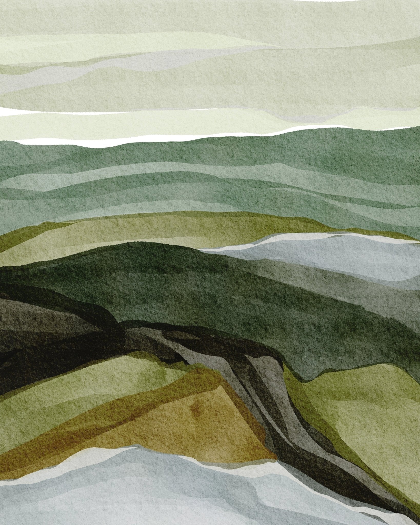 Layered Green Hills