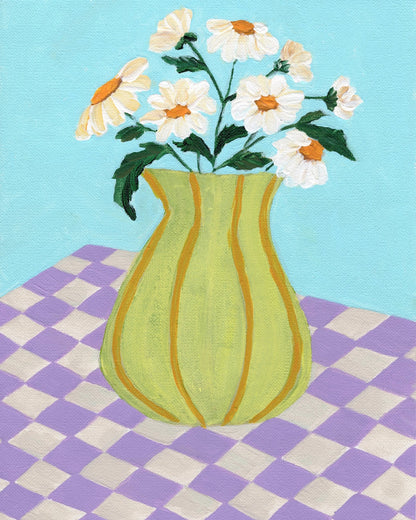 Daisy Vase Checkers