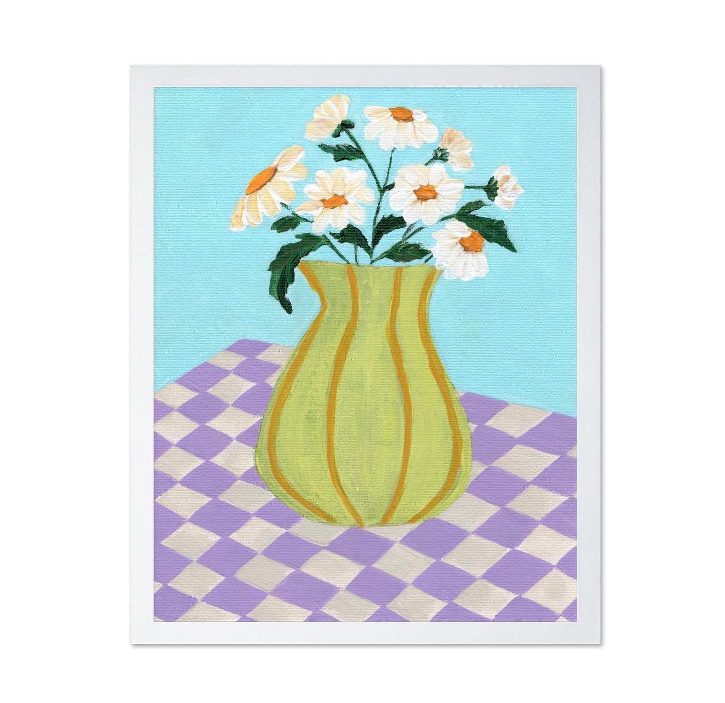 Daisy Vase Checkers