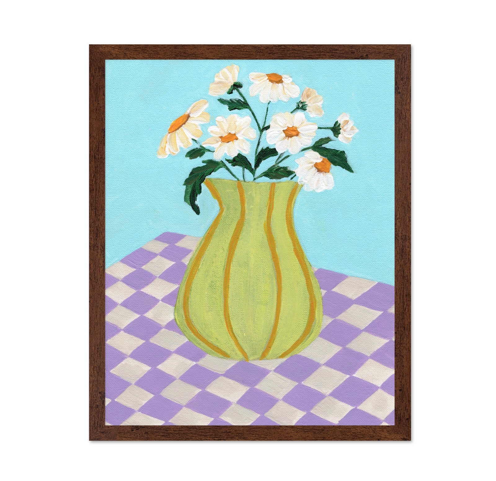 Daisy Vase Checkers