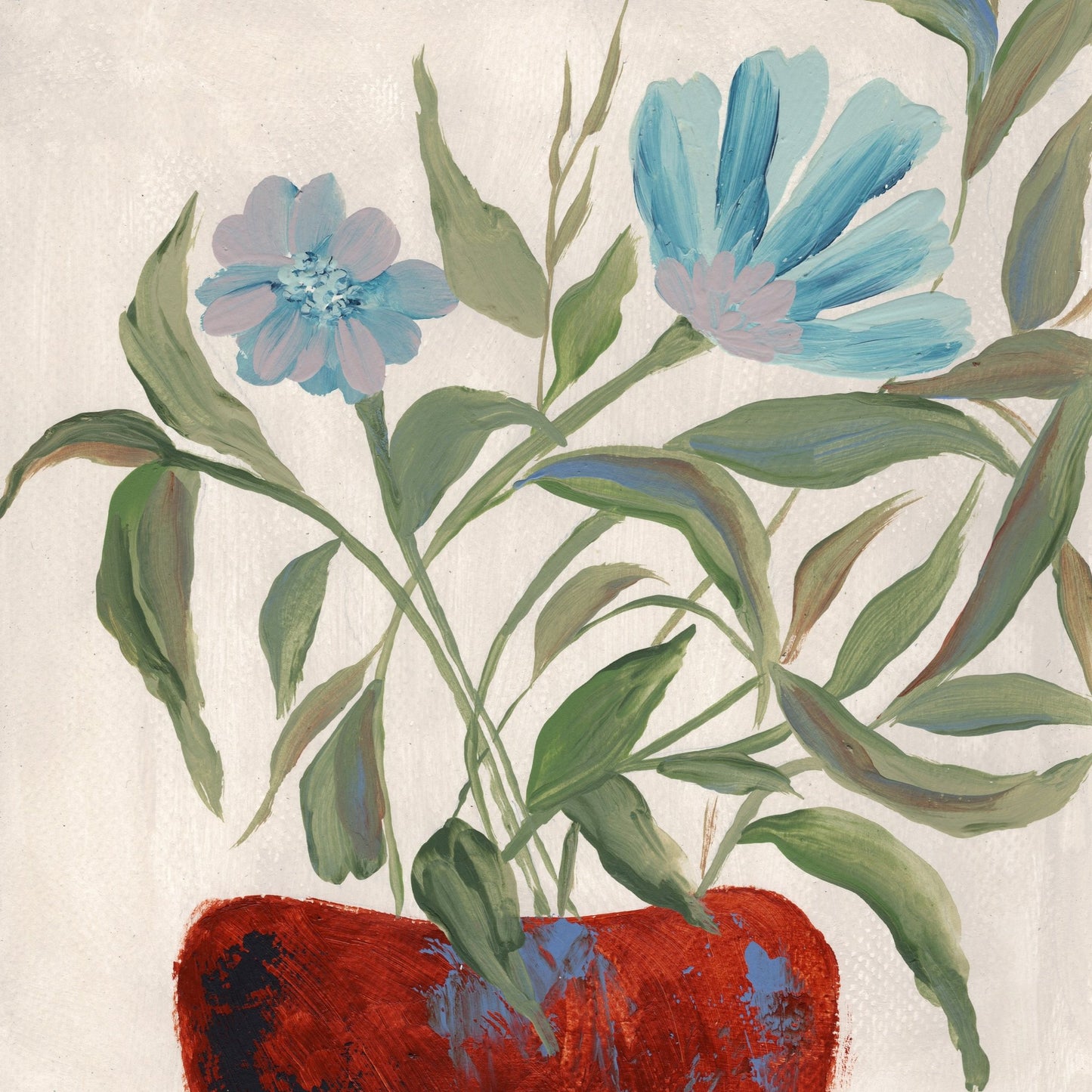 Blue Floral Vase No1