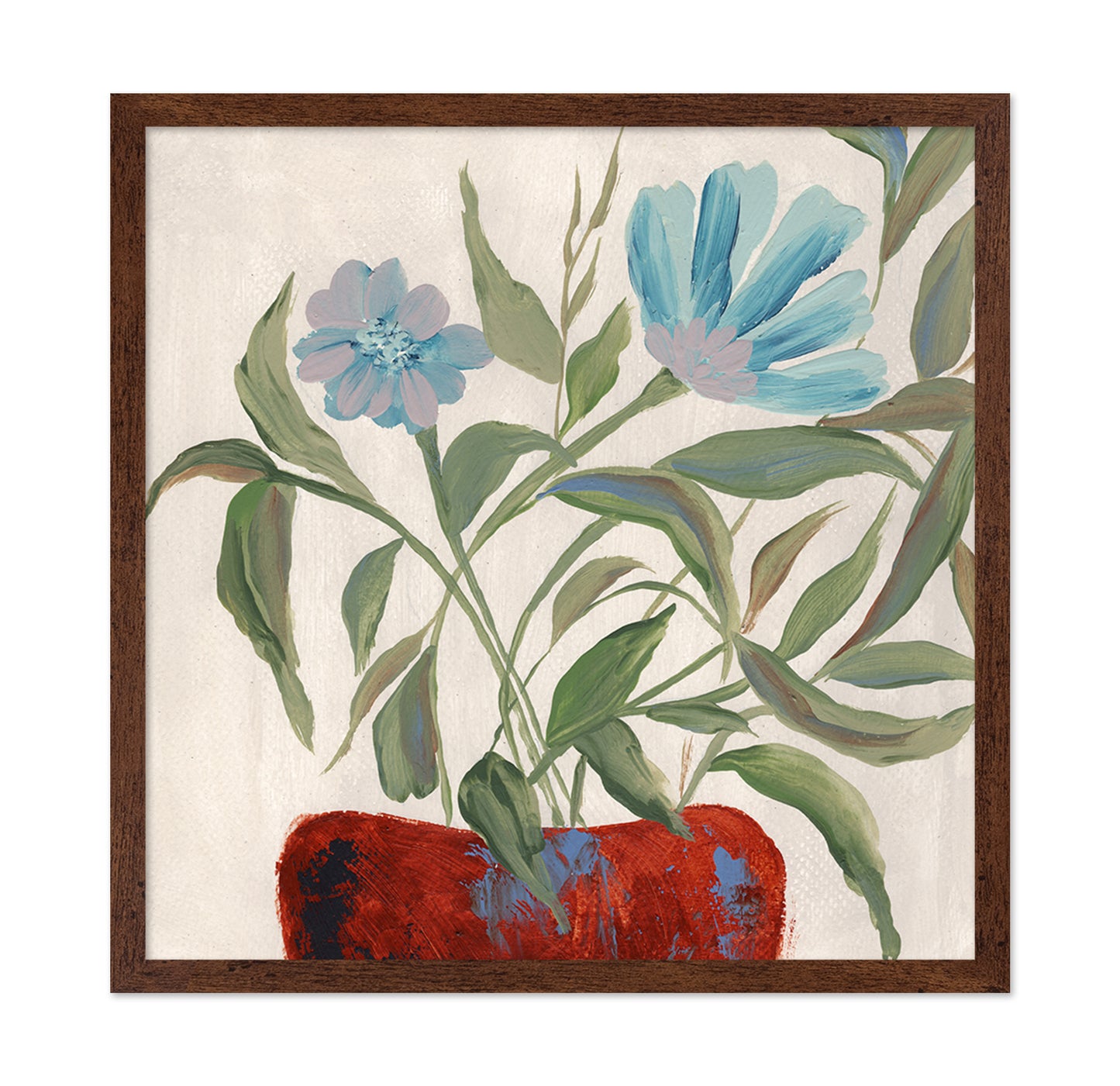 Blue Floral Vase No1