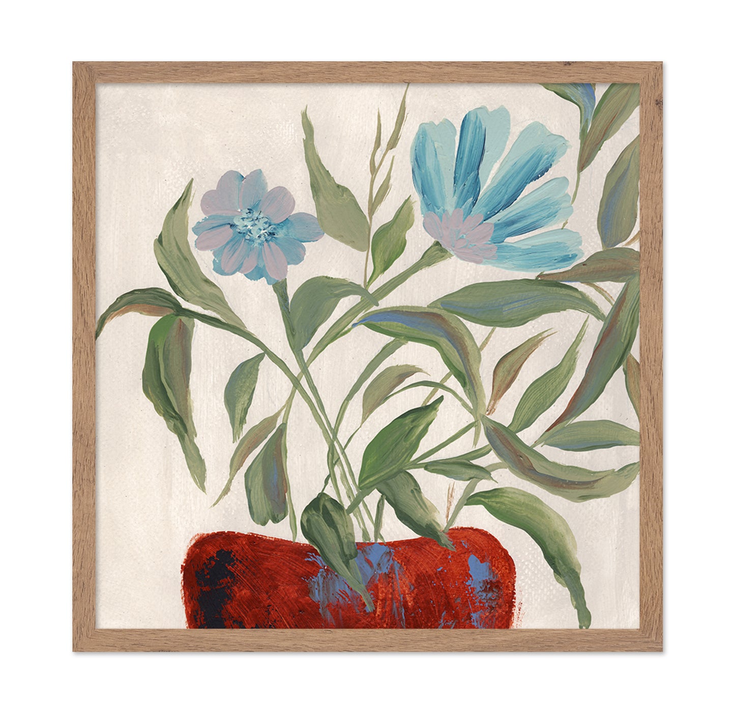 Blue Floral Vase No1
