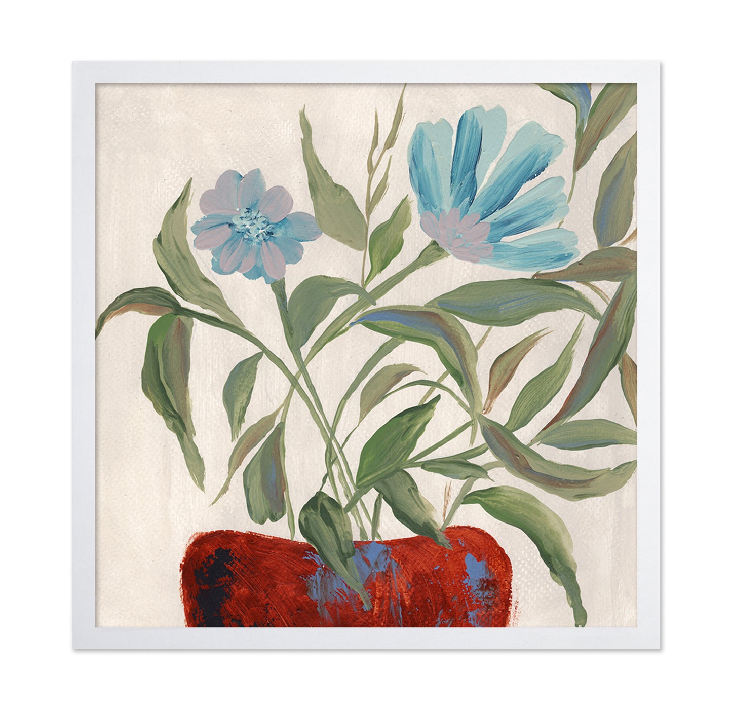 Blue Floral Vase No1