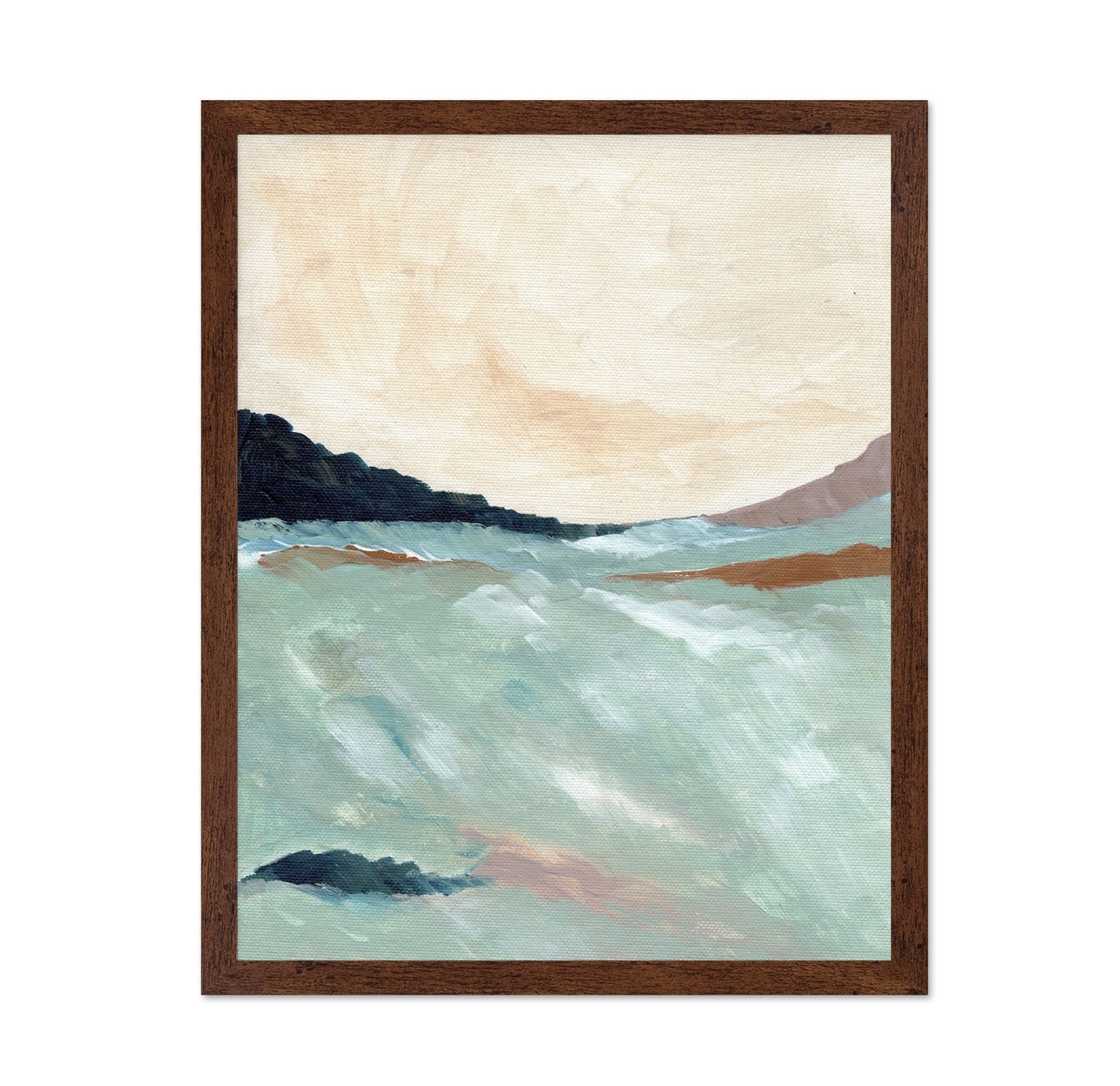 Misty Coastal Waves