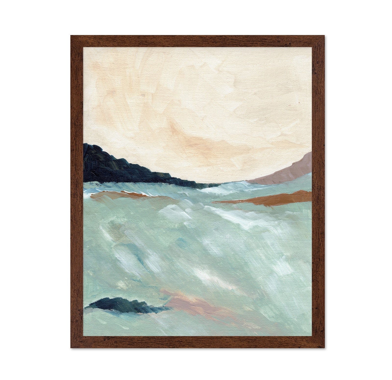 Misty Coastal Waves