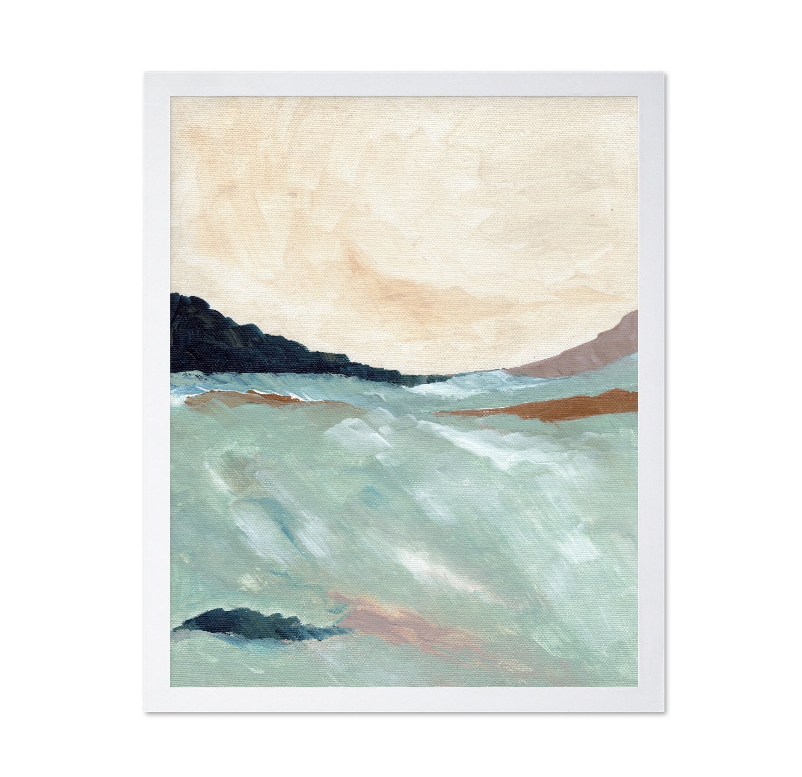 Misty Coastal Waves