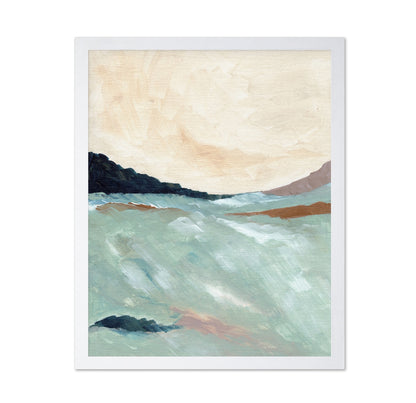 Misty Coastal Waves