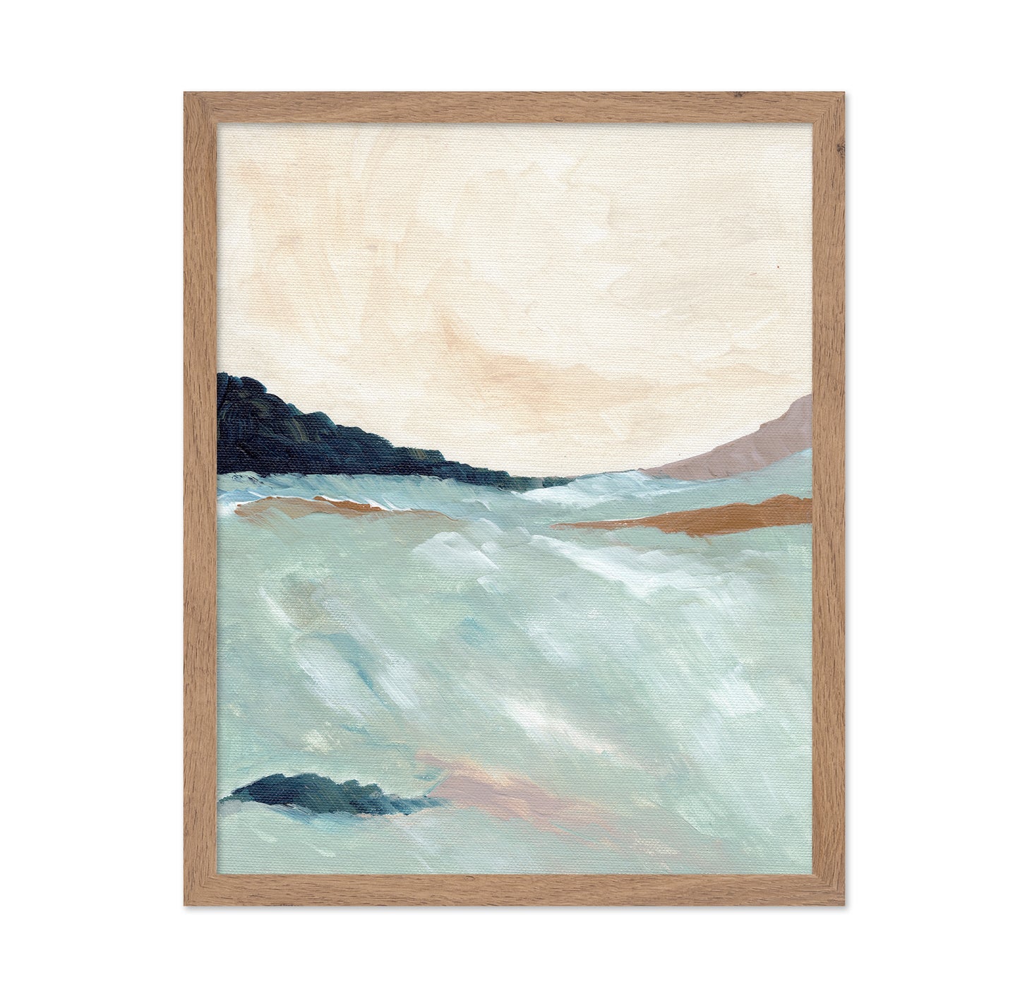 Misty Coastal Waves