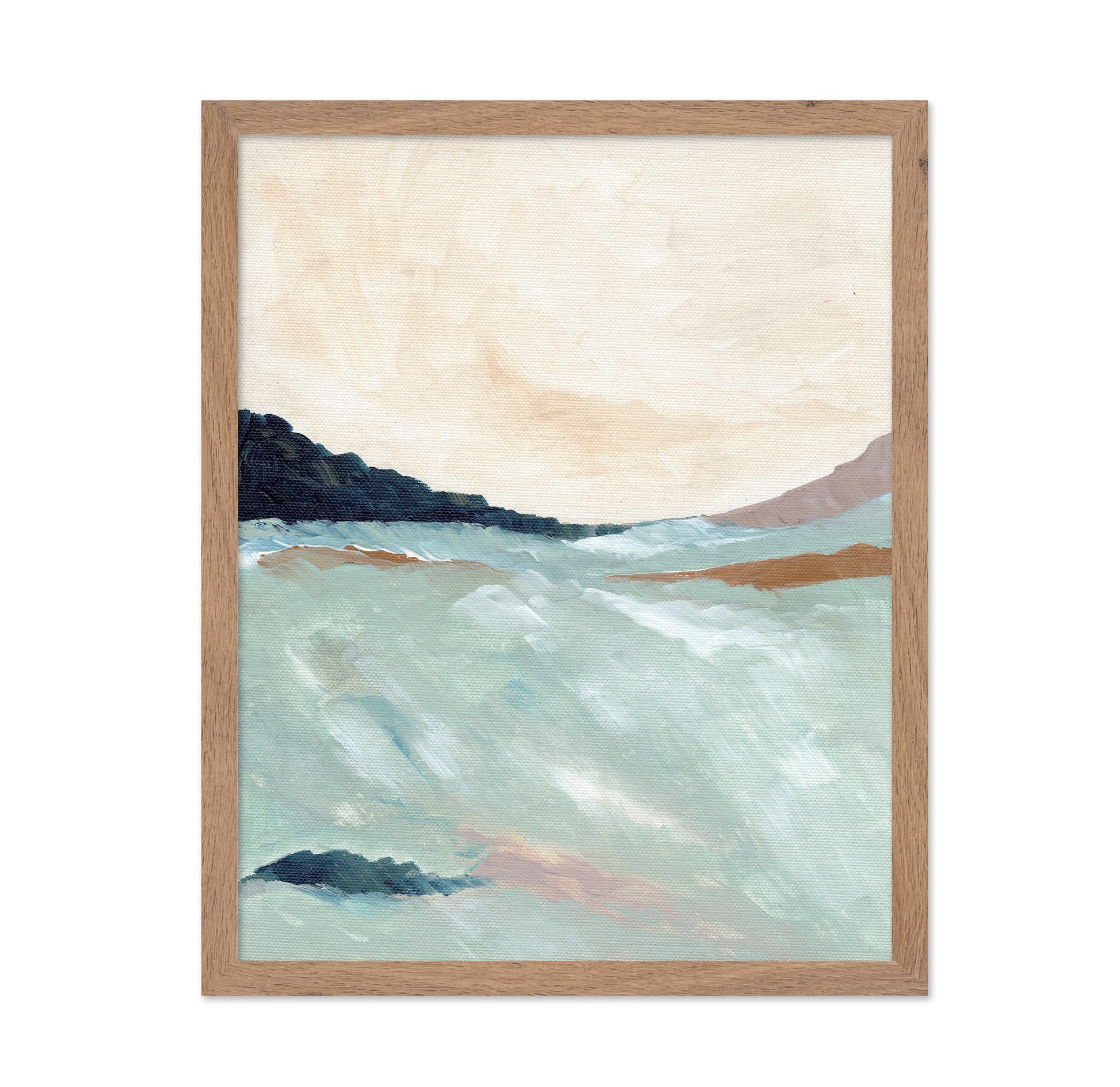 Misty Coastal Waves