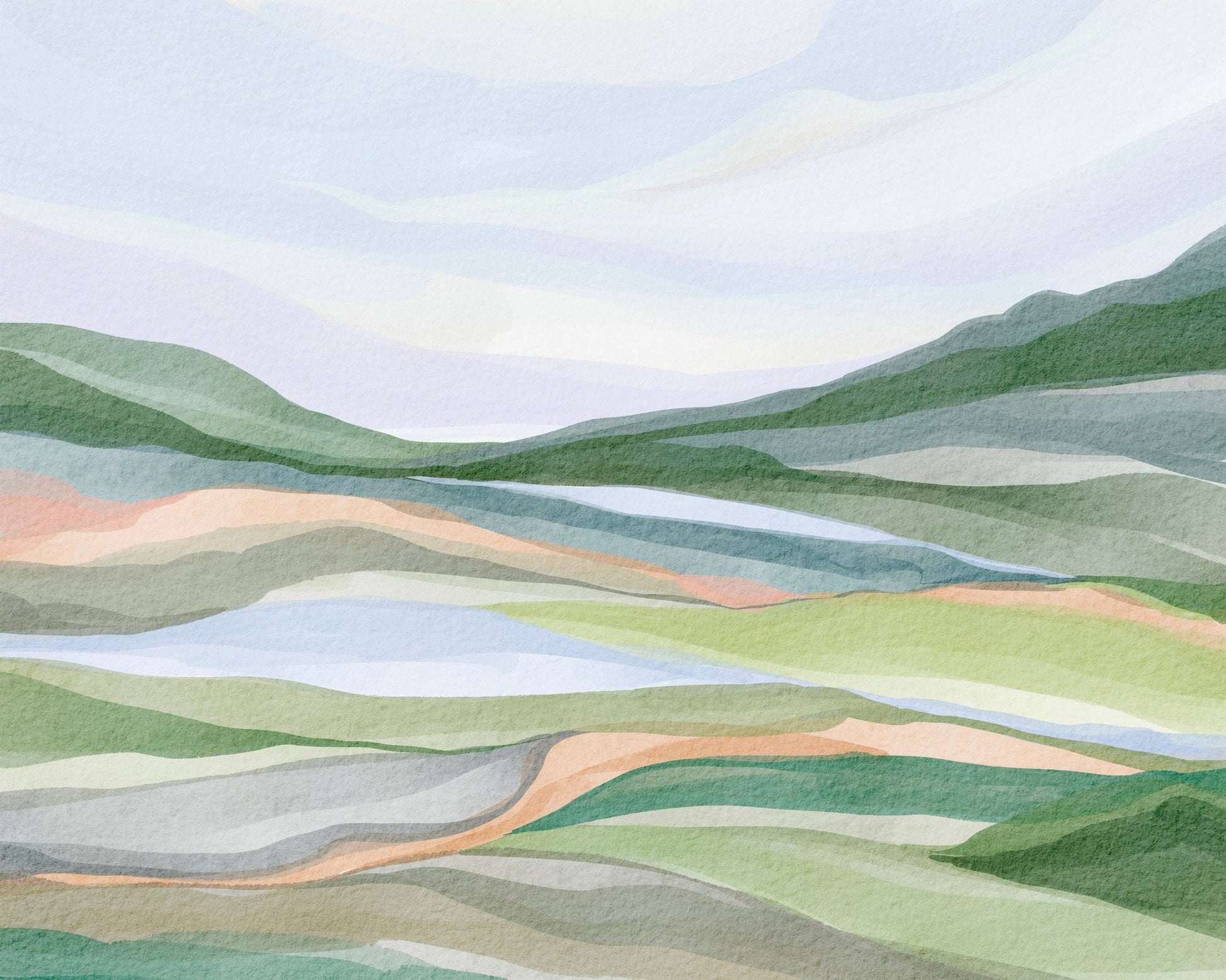 Pastel Highland View