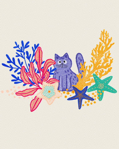 Playful Coral Cat