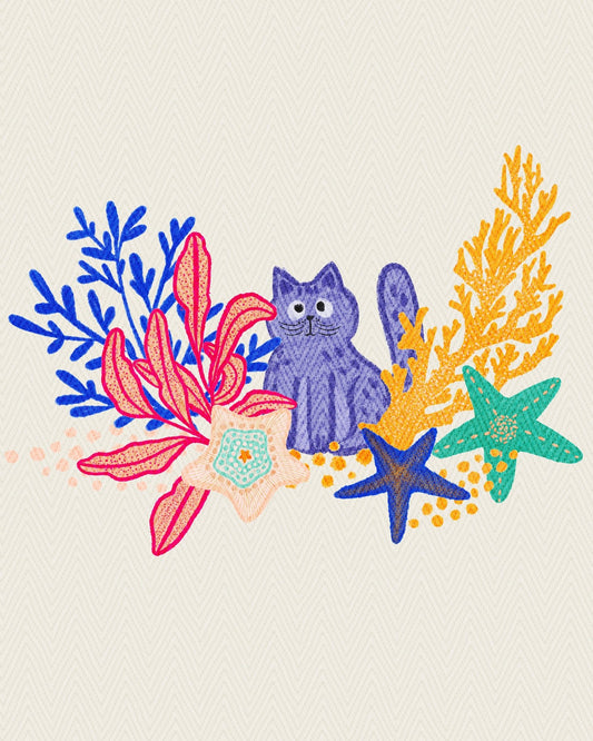 Playful Coral Cat