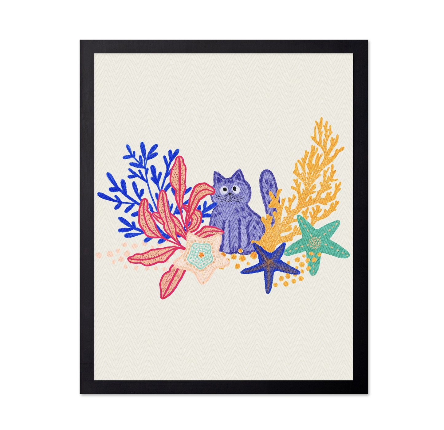 Playful Coral Cat