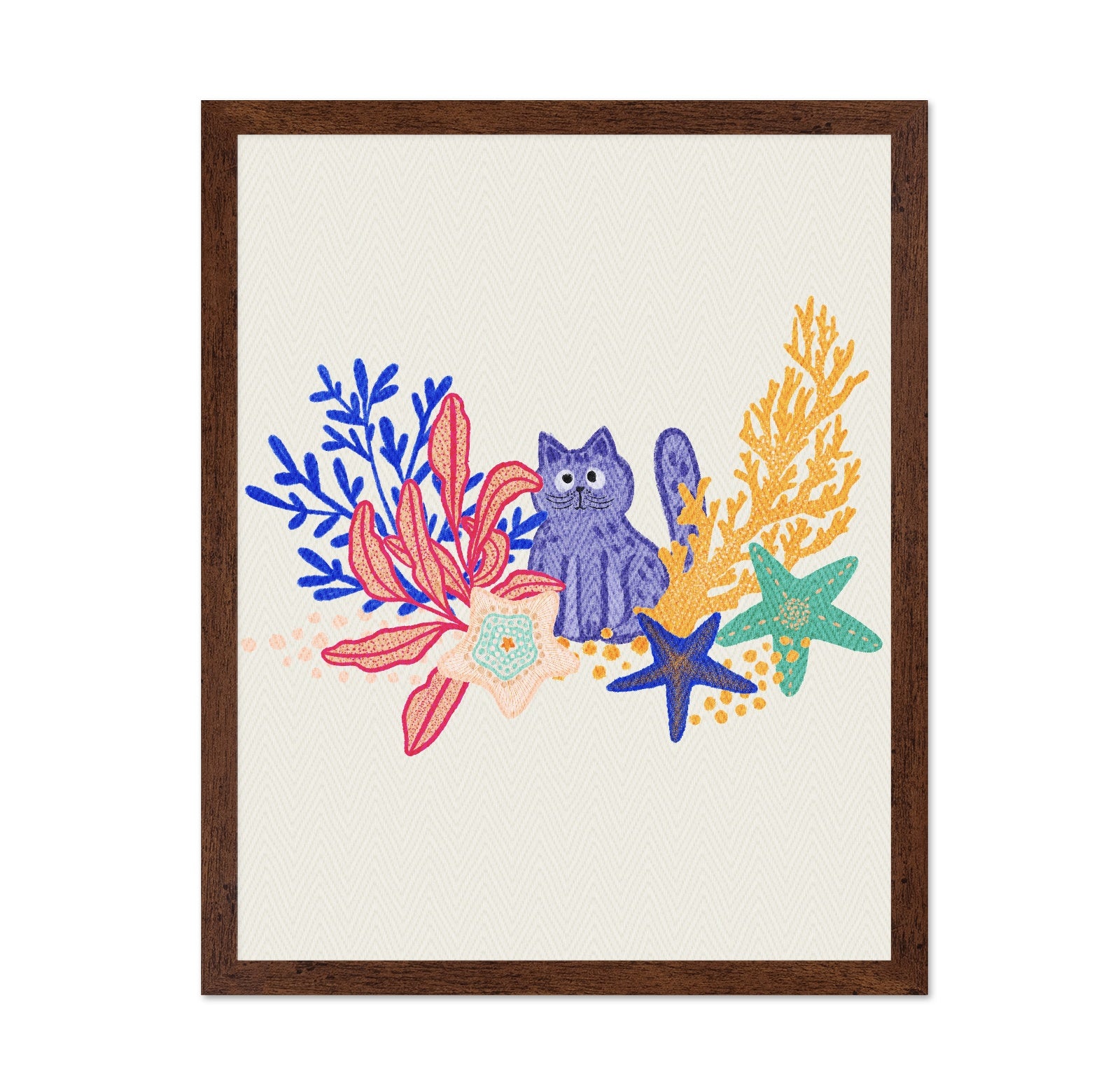 Playful Coral Cat