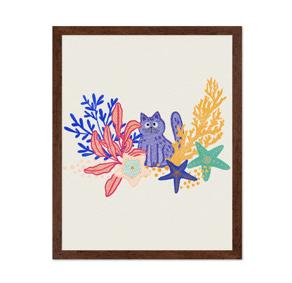 Playful Coral Cat