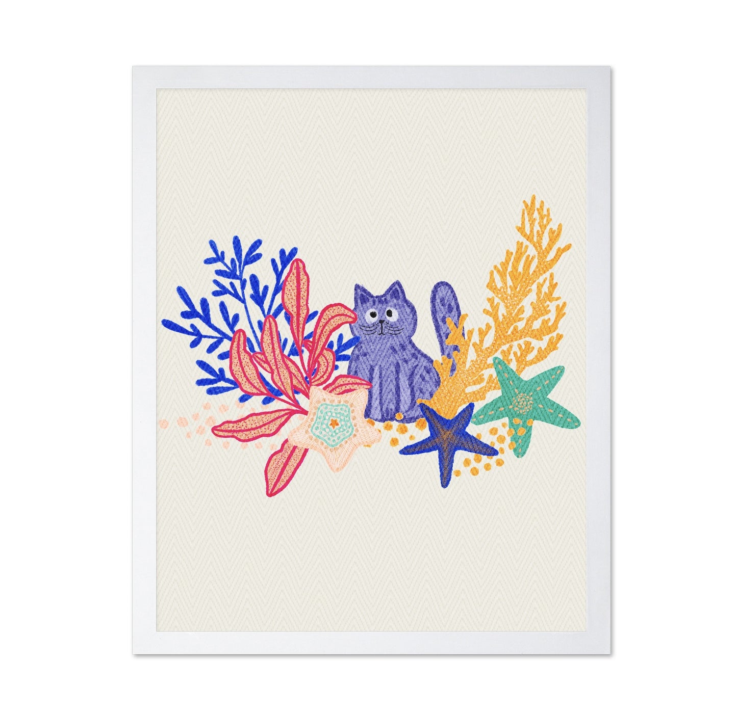 Playful Coral Cat