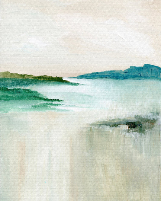 Misty Coastal Horizon