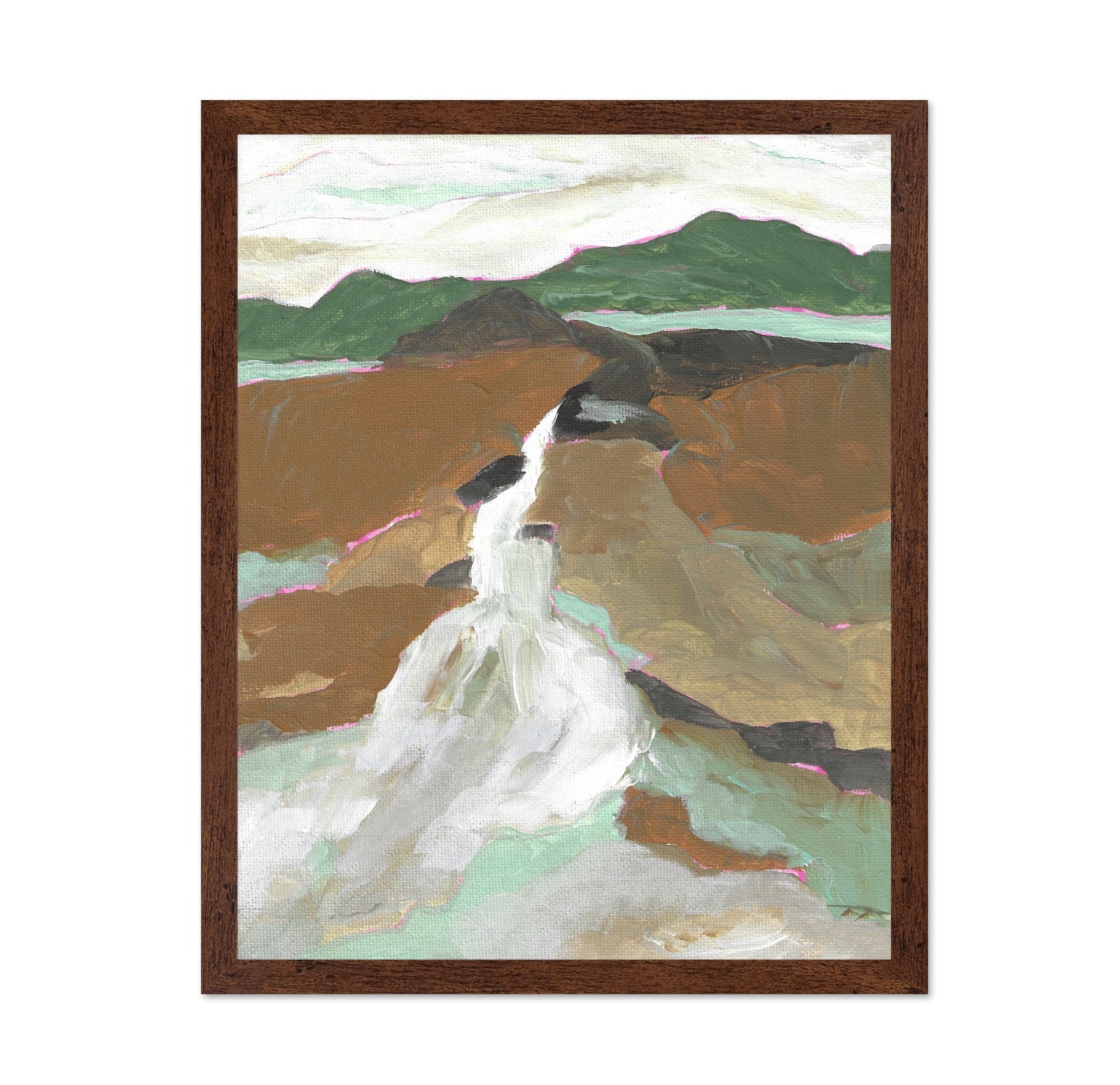 Abstract Waterfall Landscape