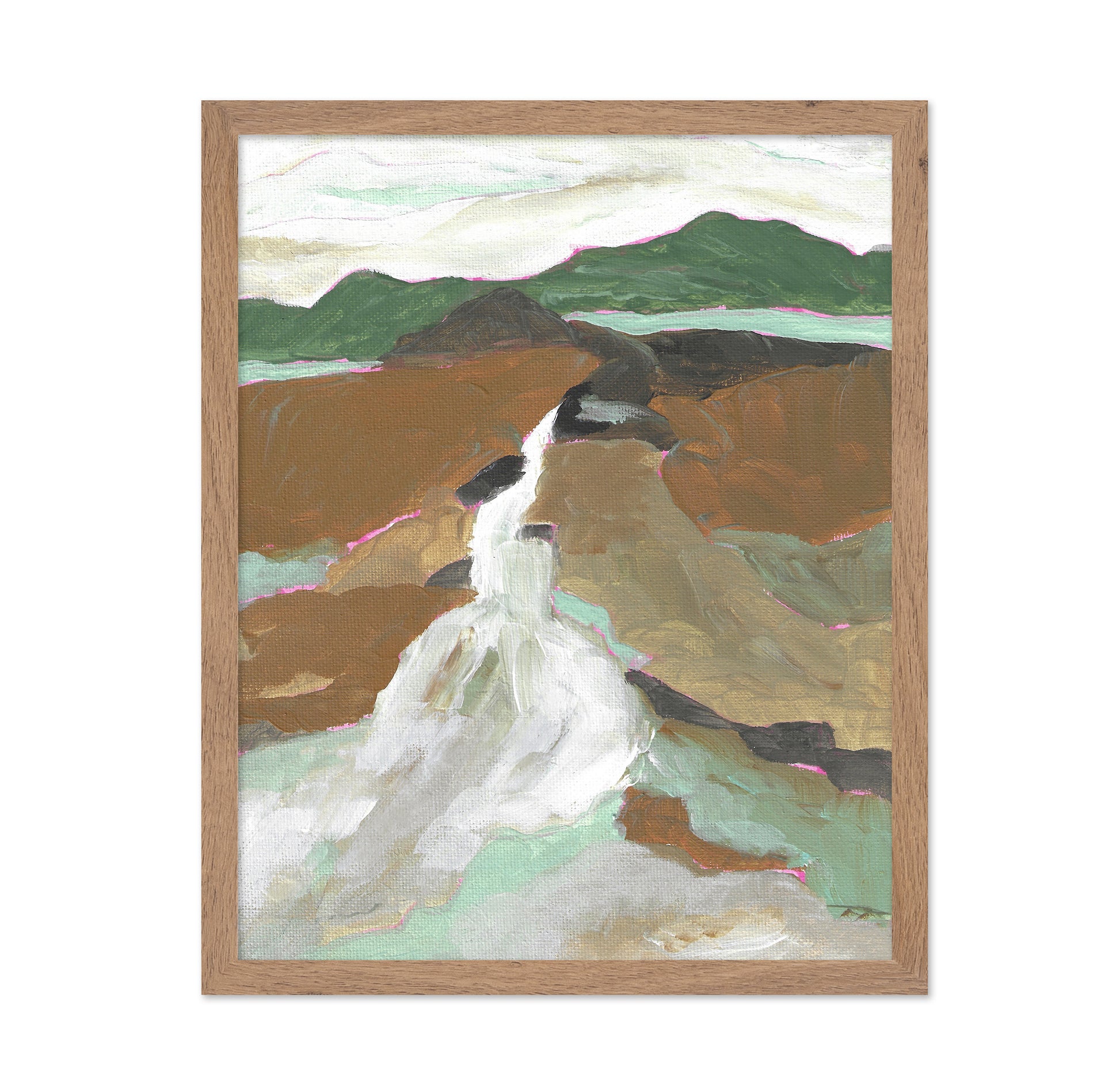 Abstract Waterfall Landscape
